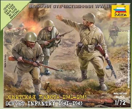 Zvezda 6103 1/72 Soviet Infantry 1941-43 (10) (Snap)