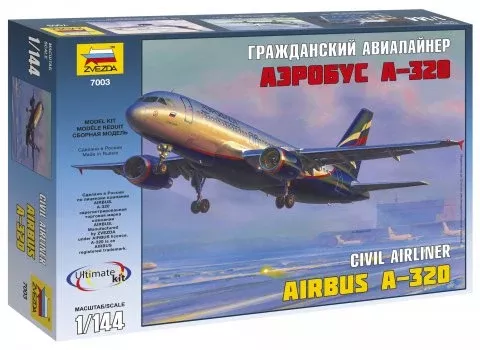 Zvezda 7003 1/144 Airbus A320 Passenger Airliner (D)