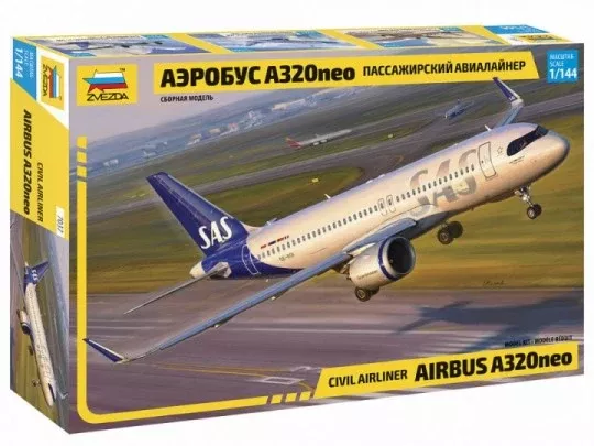 Zvezda 7037 1/144 Airbus A320neo Passenger Airliner
