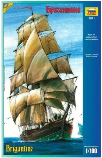 Zvezda 9011 1/100 British Brigantine Double Masted Sailing Ship