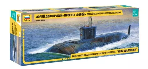 Zvezda 9061 1/350 Russian Yury Dolgorukiy Borey Class Nuclear Ballistic Submarine
